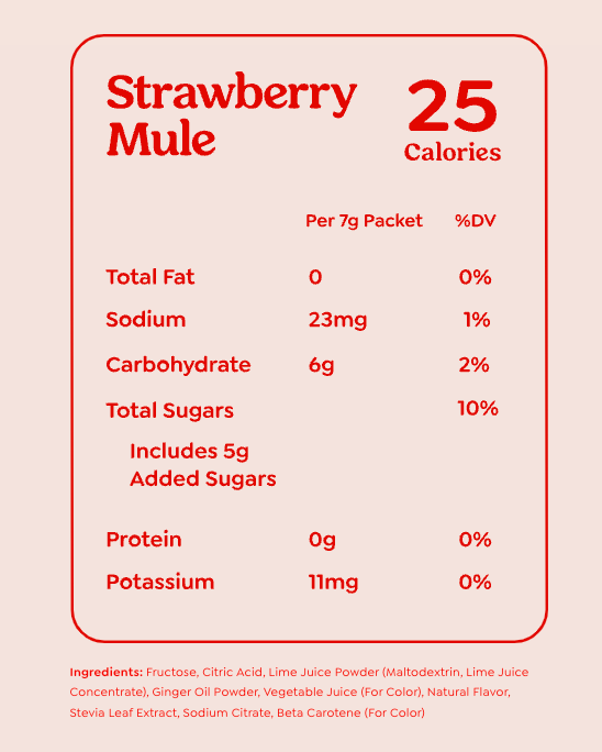 Strawberry Mule Mocktail Mixer Single Packet image 5