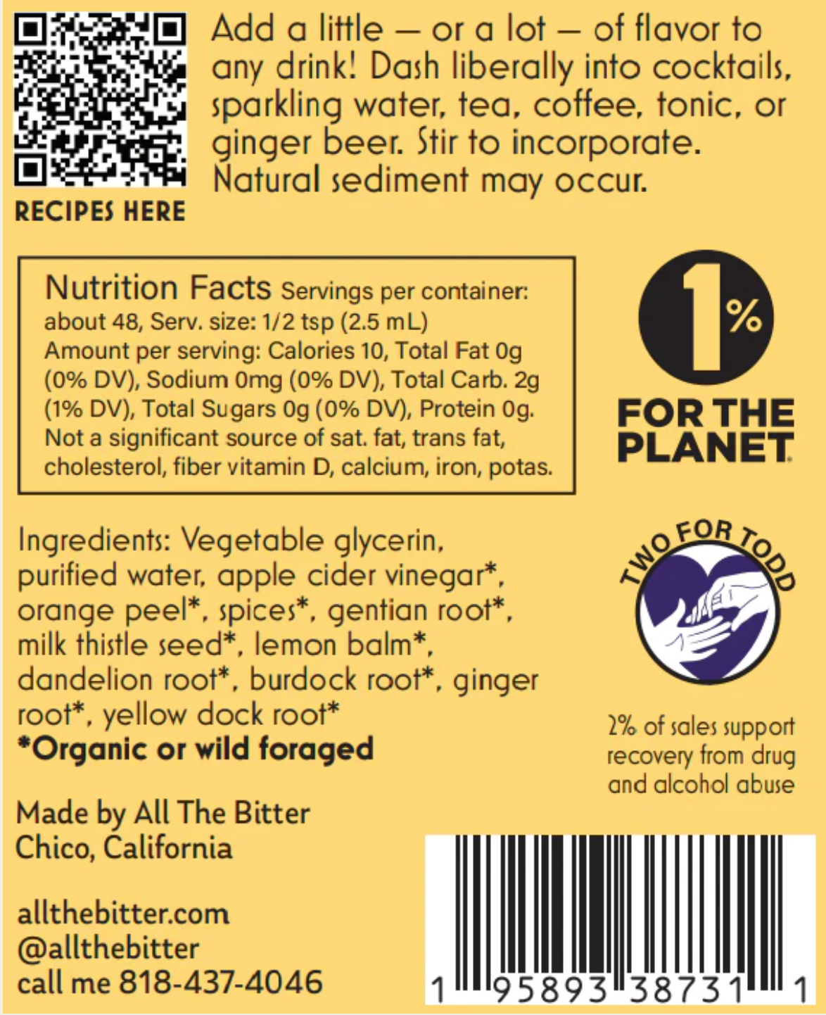 Orange Bitters (Non-Alcoholic) 4oz image 2