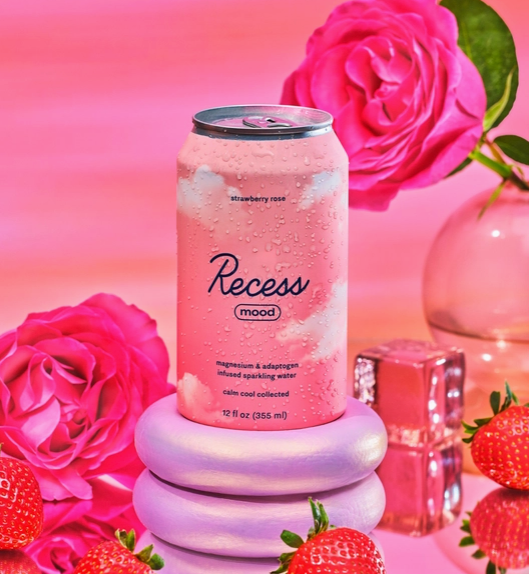 Strawberry Rose Mood Infused Sparkling Water image 0