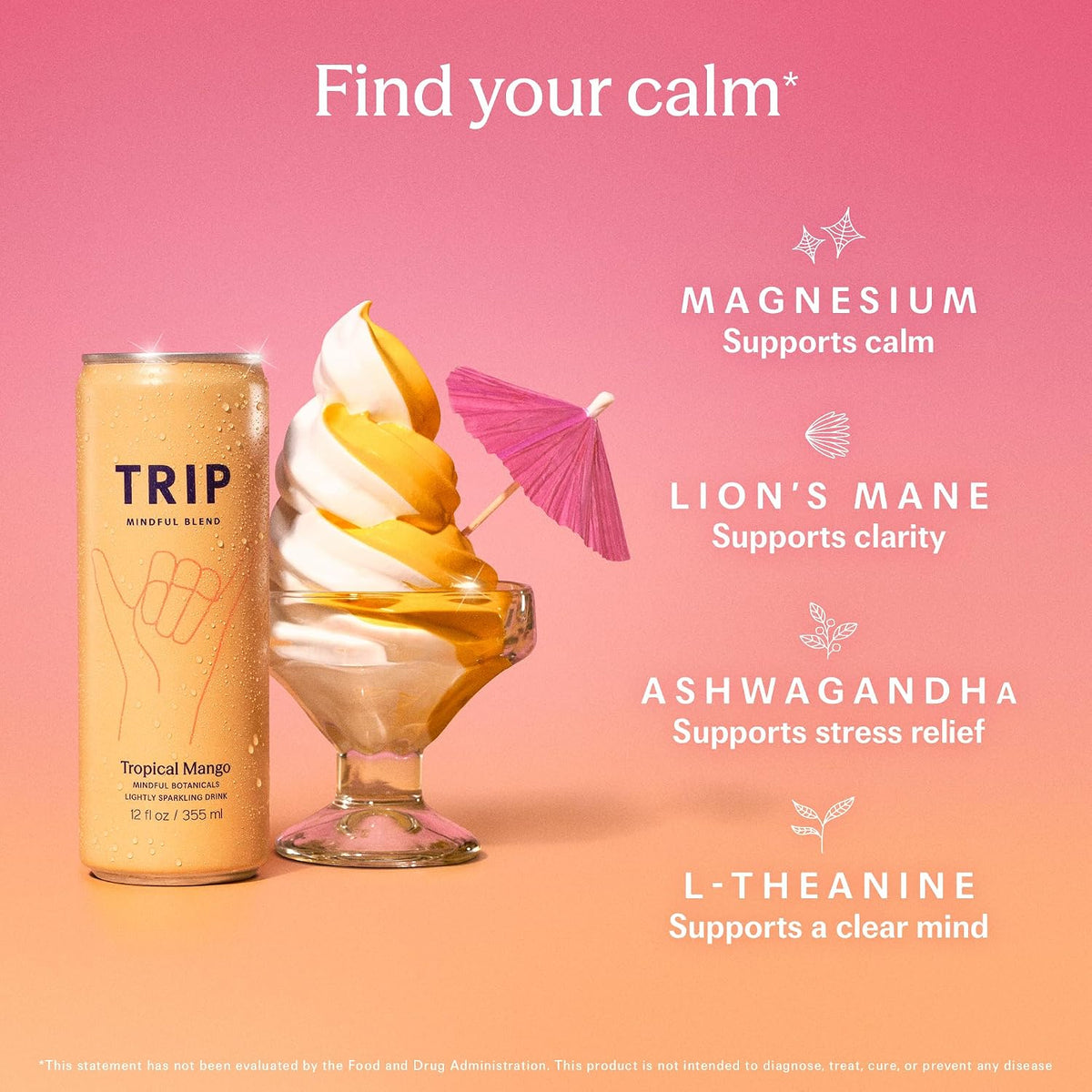 TRIP Tropical Mango Mindful Blend Sparkling Drink