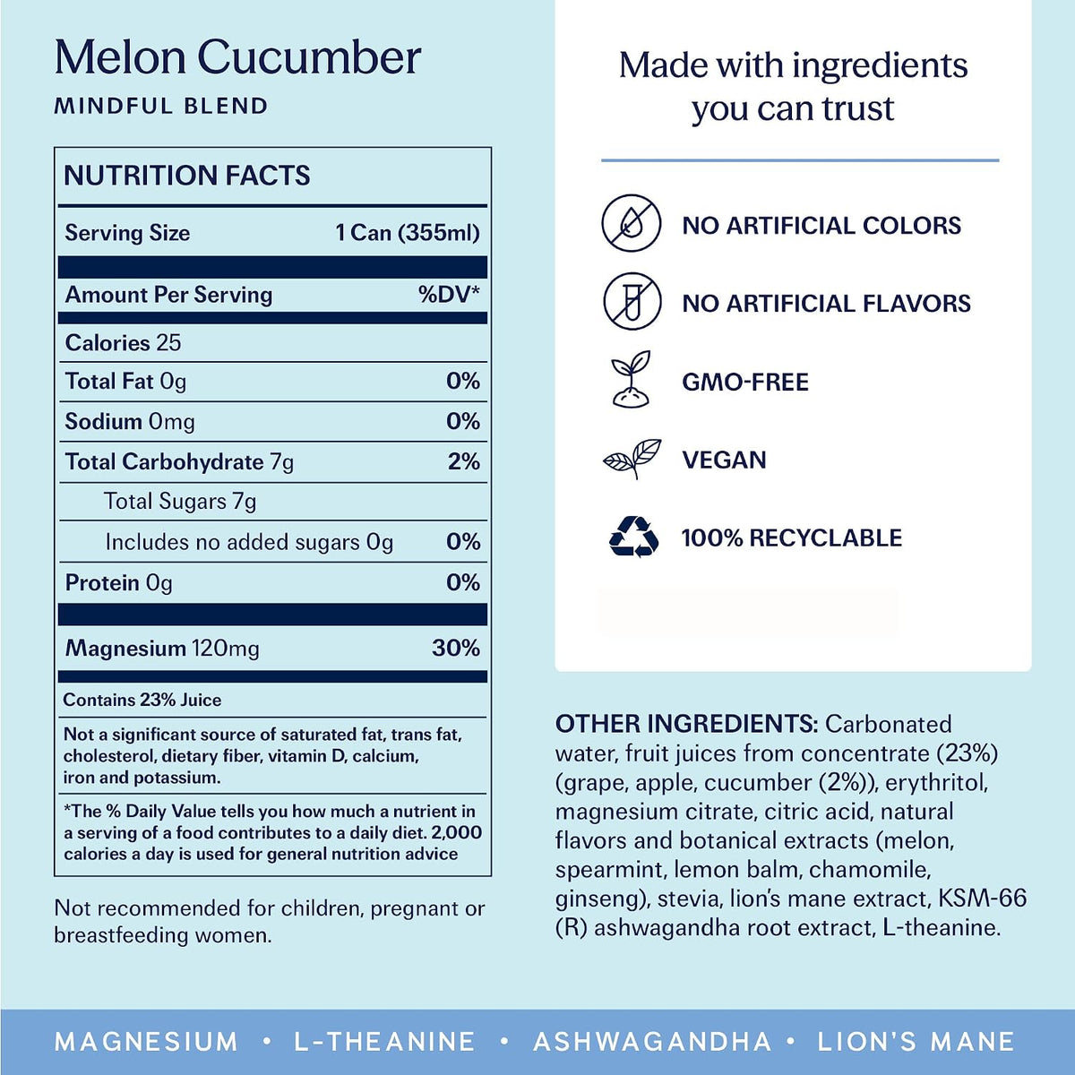 TRIP x Calm Melon Cucumber Mindful Blend Sparkling Drink