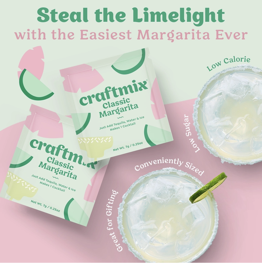 Classic Margarita Cocktail Mixers - 12 Servings