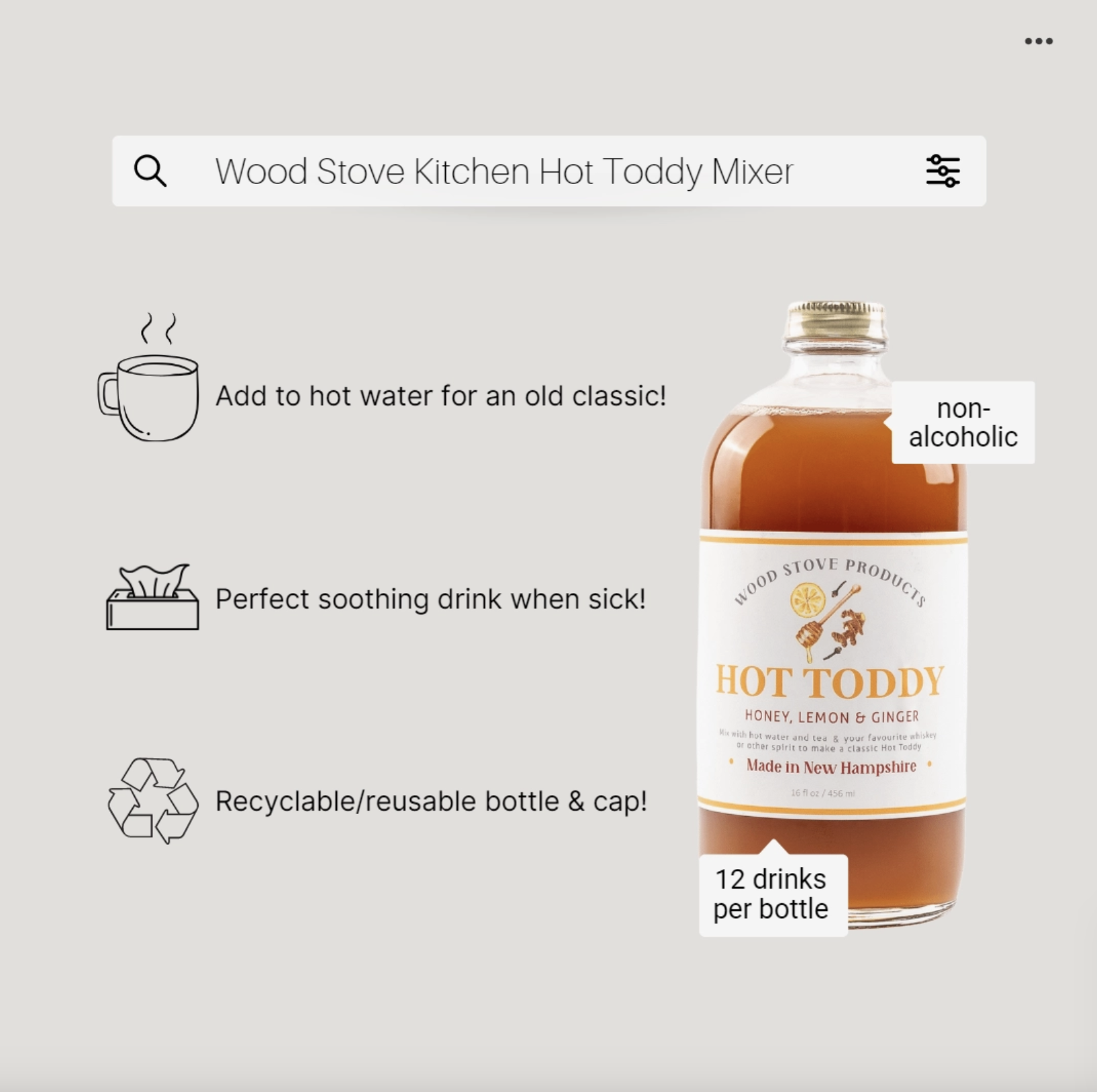 Hot Toddy Mocktail Syrup, 16 Fl oz