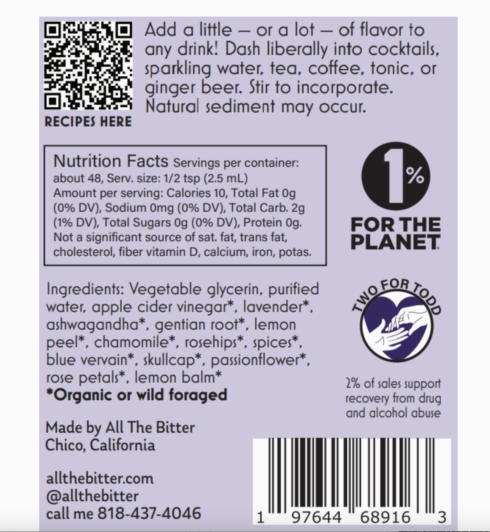 Lavendar Bitters