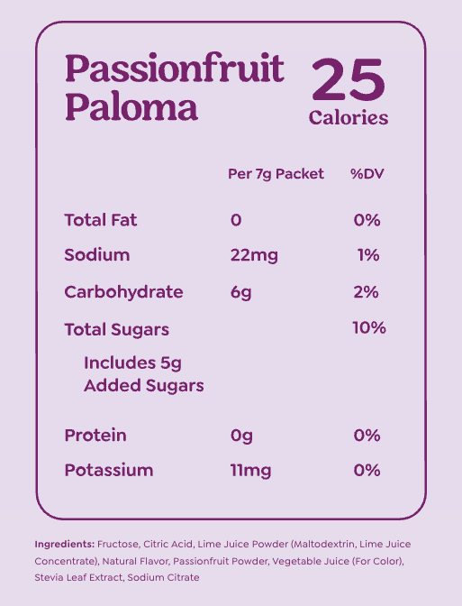 Passionfruit Paloma Mocktail Mixer Single Packet