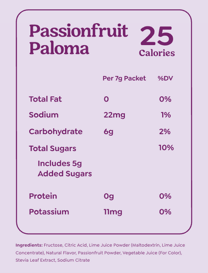 Passionfruit Paloma Mocktail Mixer Single Packet
