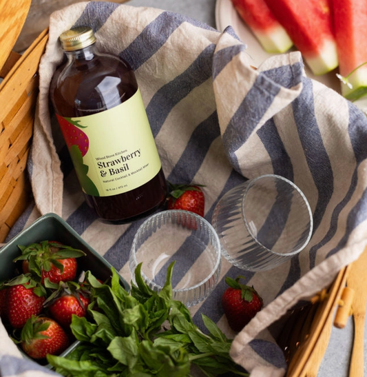 Strawberry & Basil Mocktail Syrup, 16 Fl oz