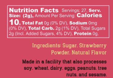 Strawberry Rimming Sugar