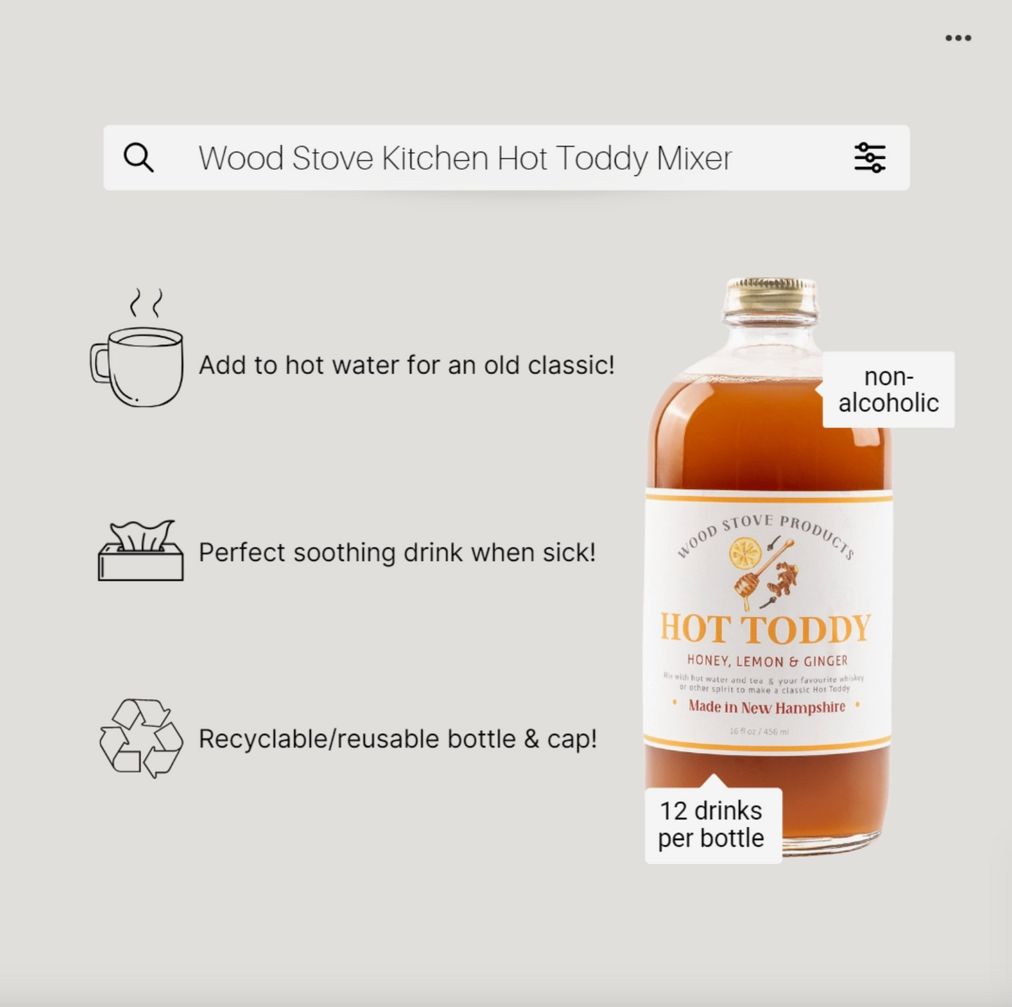 Hot Toddy Mocktail Syrup, 16 Fl oz image 4