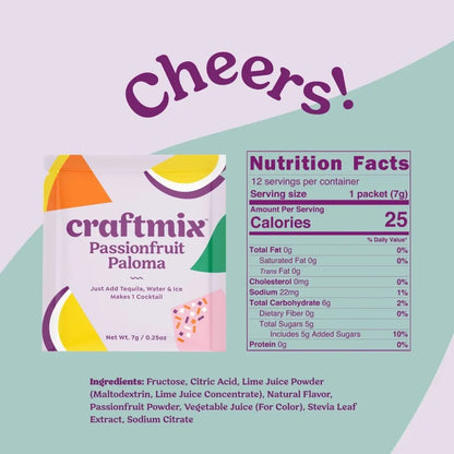 Passionfruit Paloma Mocktail Mixer Single Packet