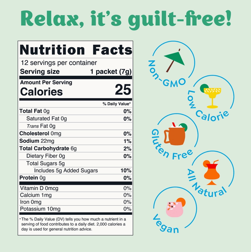 Classic Margarita Cocktail Mixers - 12 Servings image 6