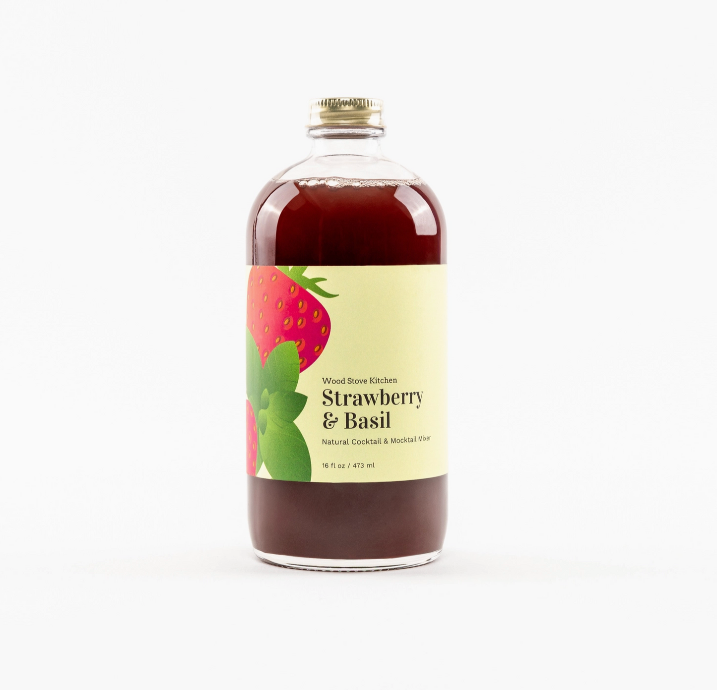 Strawberry & Basil Mocktail Syrup, 16 Fl oz image 1