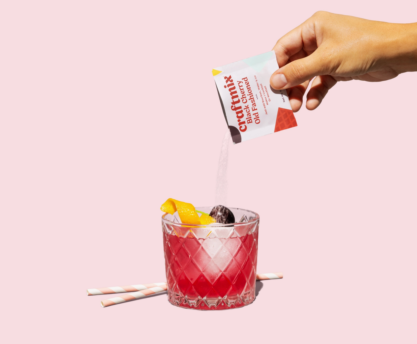 Black Cherry Old Fashioned Mocktail Mixer Single Packet image 0