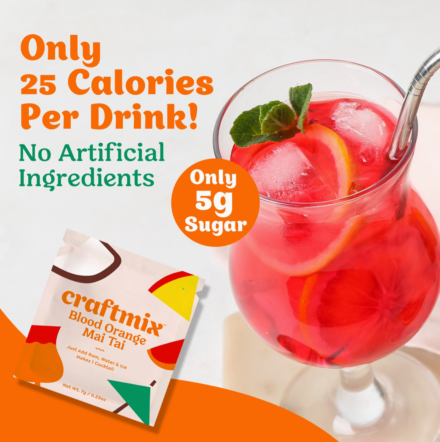 Blood Orange Mai Tai Mocktail Mixer Single Packet image 6