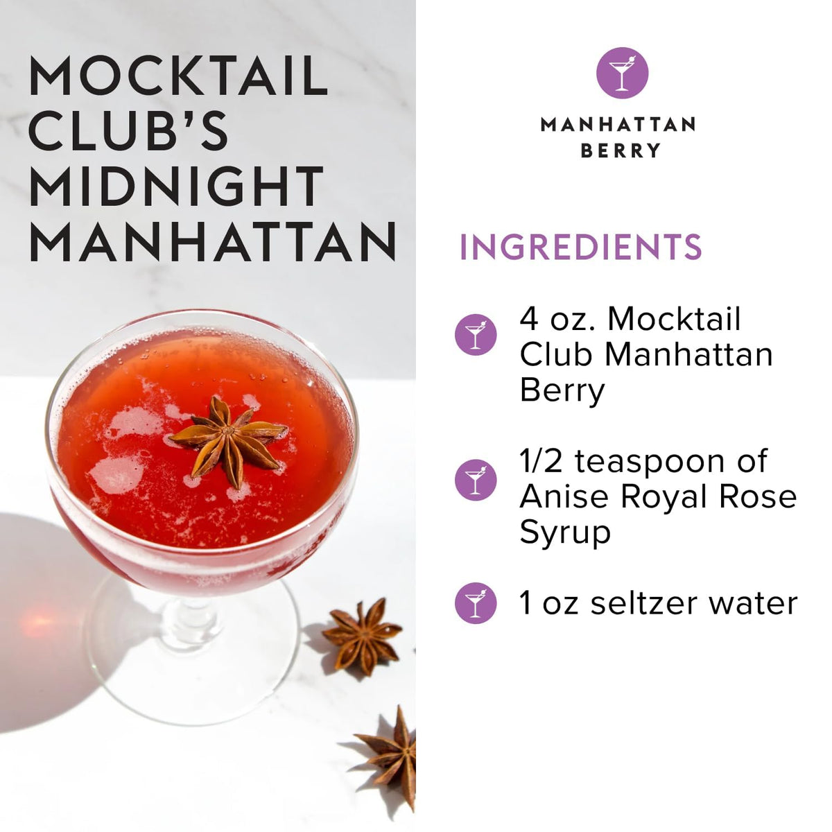 Mocktail Club Manhattan Berry Non-Alcoholic Cocktail