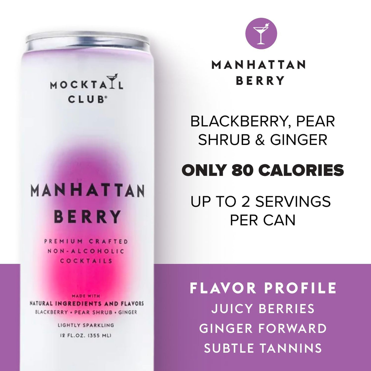 Mocktail Club Manhattan Berry Non-Alcoholic Cocktail