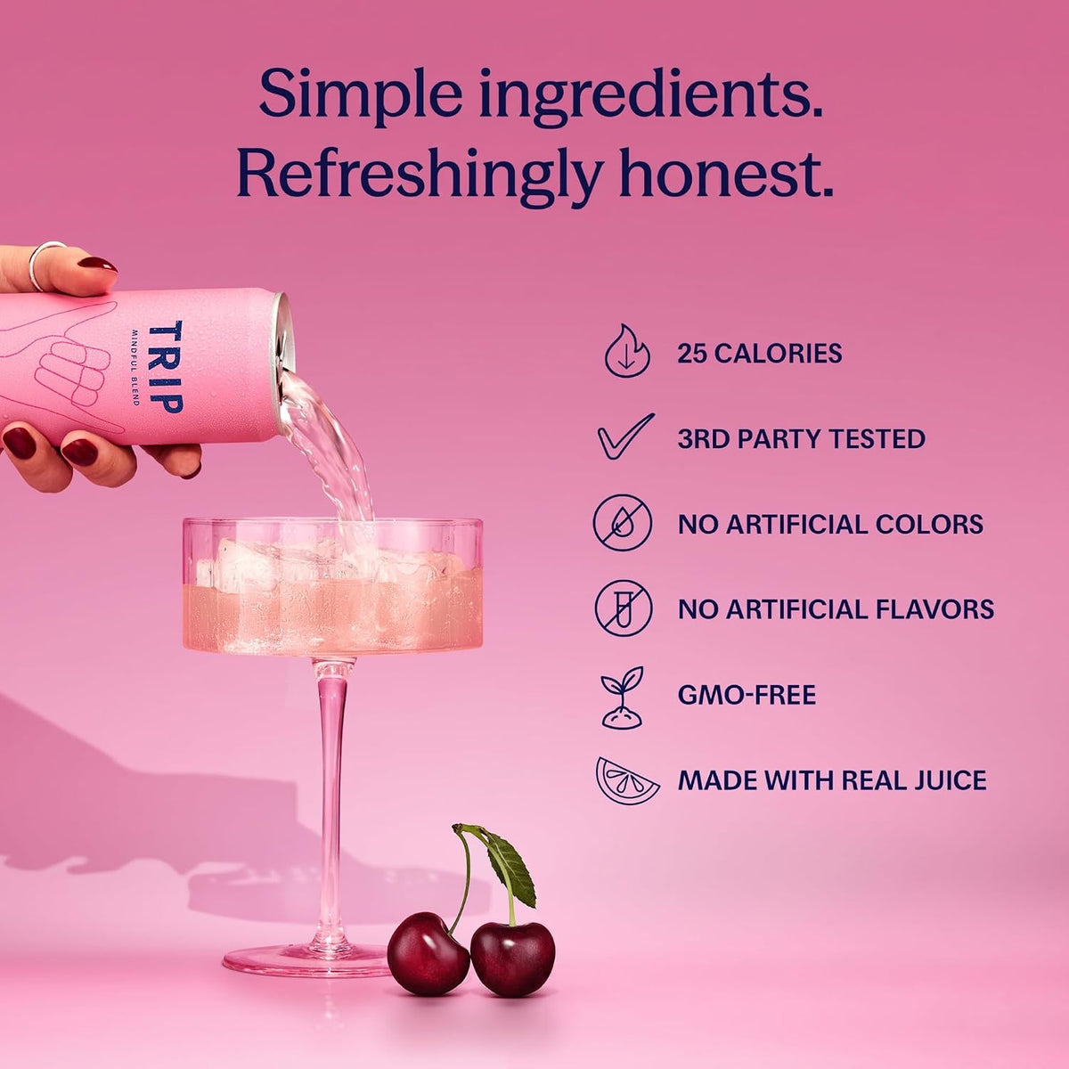 TRIP Cherry Lemon Mindful Blend Sparkling Drink