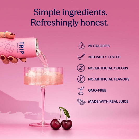 TRIP Cherry Lemon Mindful Blend Sparkling Drink