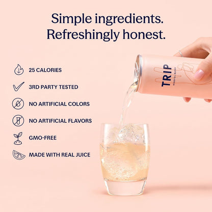TRIP Peach Ginger Mindful Blend Sparkling Drink