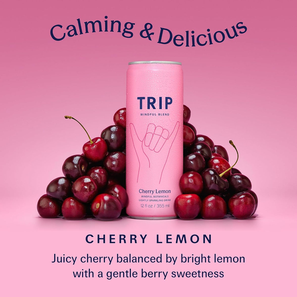 TRIP Cherry Lemon Mindful Blend Sparkling Drink