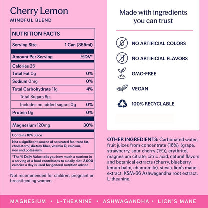 TRIP Cherry Lemon Mindful Blend Sparkling Drink