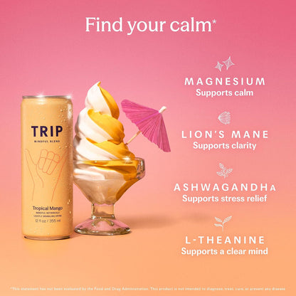 TRIP Tropical Mango Mindful Blend Sparkling Drink