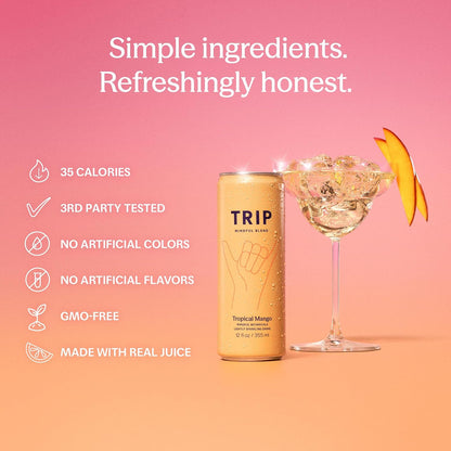 TRIP Tropical Mango Mindful Blend Sparkling Drink