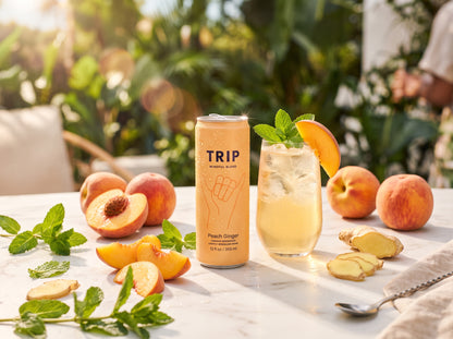 TRIP Peach Ginger Mindful Blend Sparkling Drink