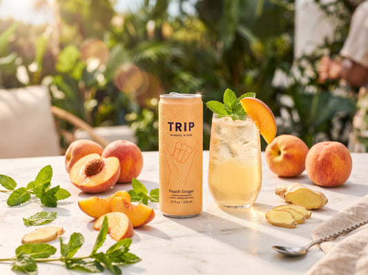TRIP Peach Ginger Mindful Blend Sparkling Drink