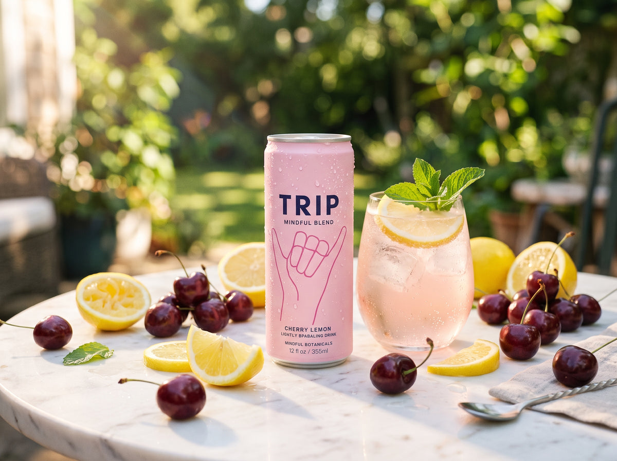 TRIP Cherry Lemon Mindful Blend Sparkling Drink