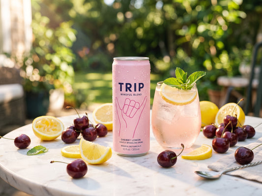 TRIP Cherry Lemon Mindful Blend Sparkling Drink