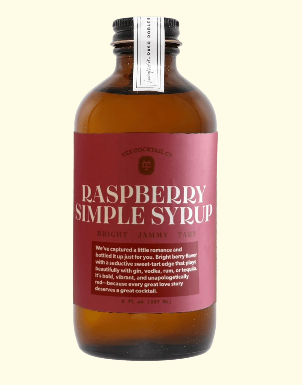 Yes Cocktail Co. Raspberry Simple Syrup, 8 fl oz