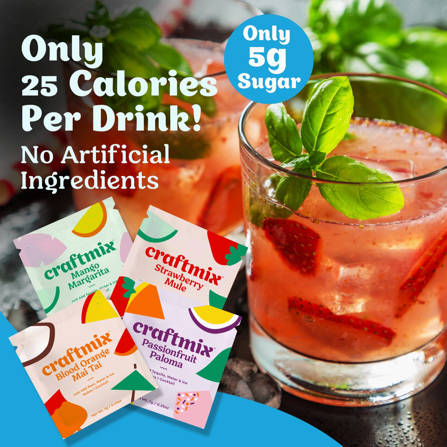 craftmix Variety Pack Cocktail Mixers - 12 Servings