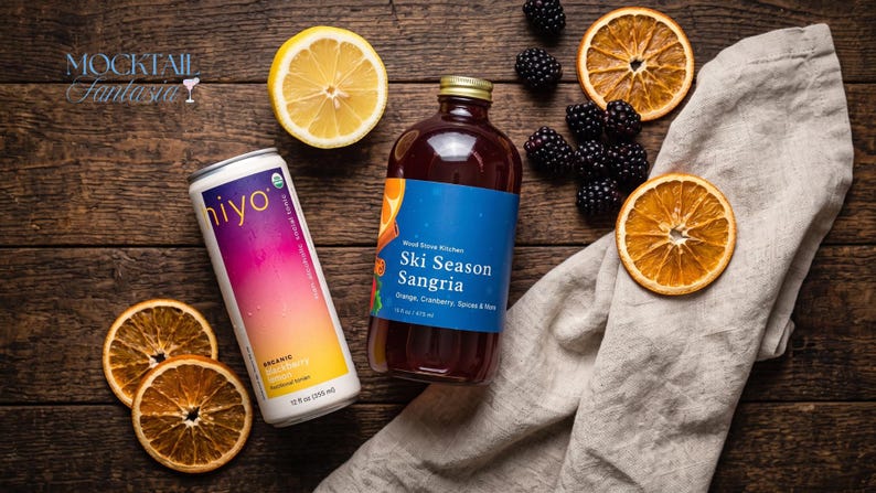 Hiyo Blackberry Lemon social tonic and Wood Stove Kitchen Ski Season Sangria