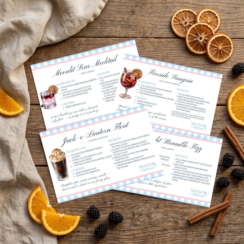 Fireside Berry & Spice recipe cards