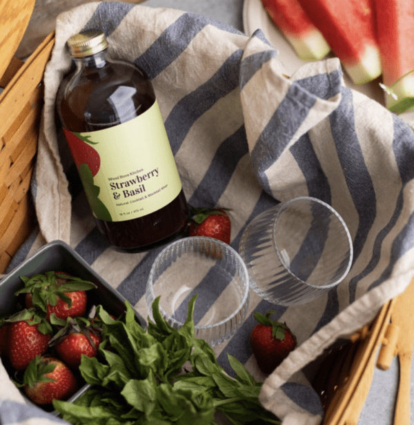 Strawberry & Basil Mocktail Syrup, 16 Fl oz