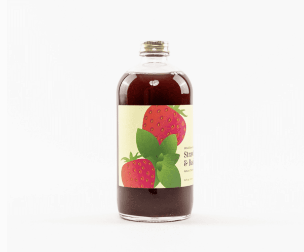 Strawberry & Basil Mocktail Syrup, 16 Fl oz