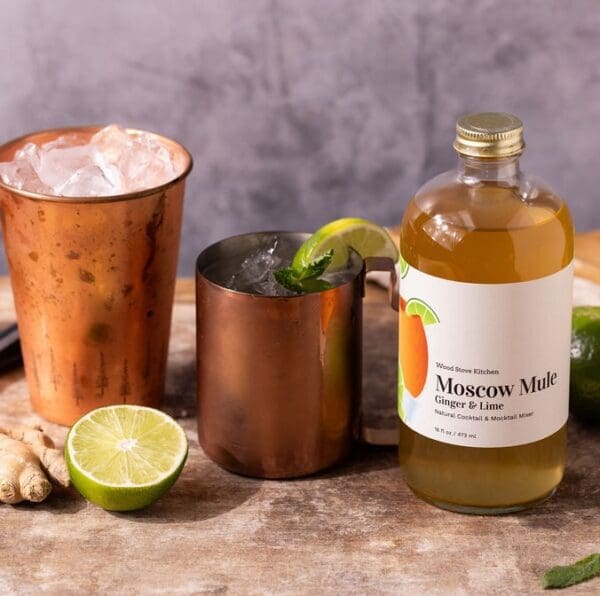 Moscow Mule 16oz Wood Stove Kitchen concentrated ginger and lime cocktail and mocktail mixer